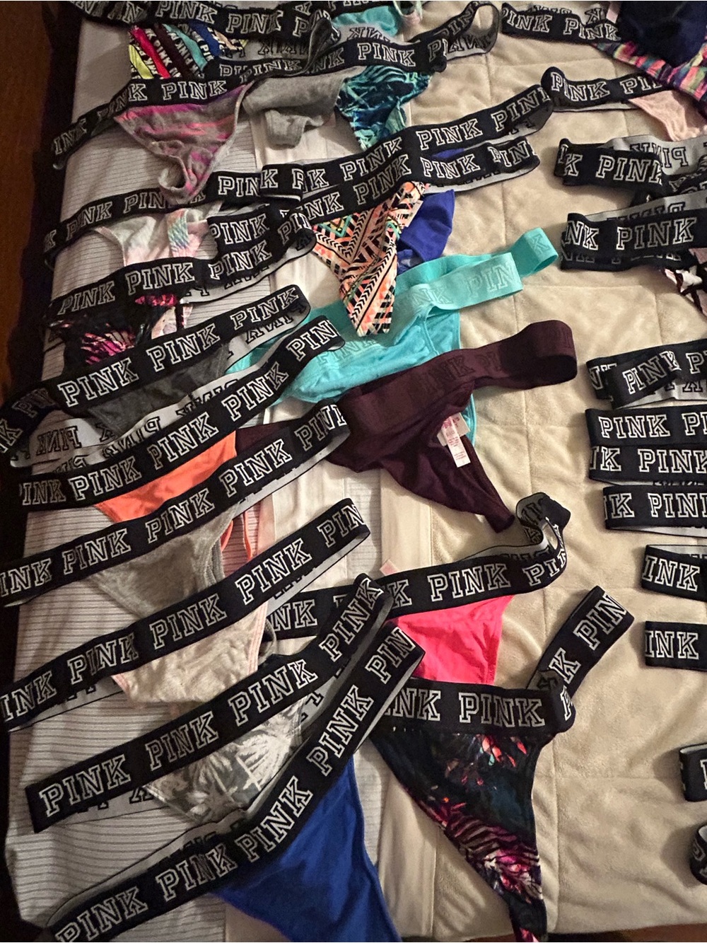 Victoria’s Secret Pink Logo Thick Waist Band Panties discontinued lot 117 total - Picture 10 of 11